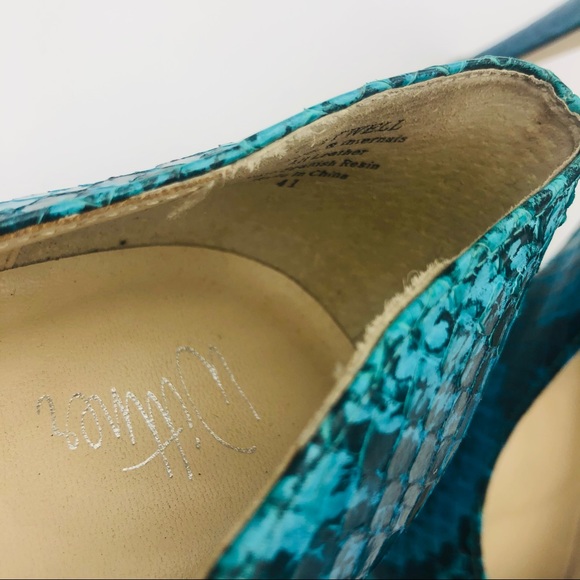 WITTNER Atwell SNAKESKIN leather Stiletto Heel Shoes | Size : 41  ~ NEW - Picture 4 of 15